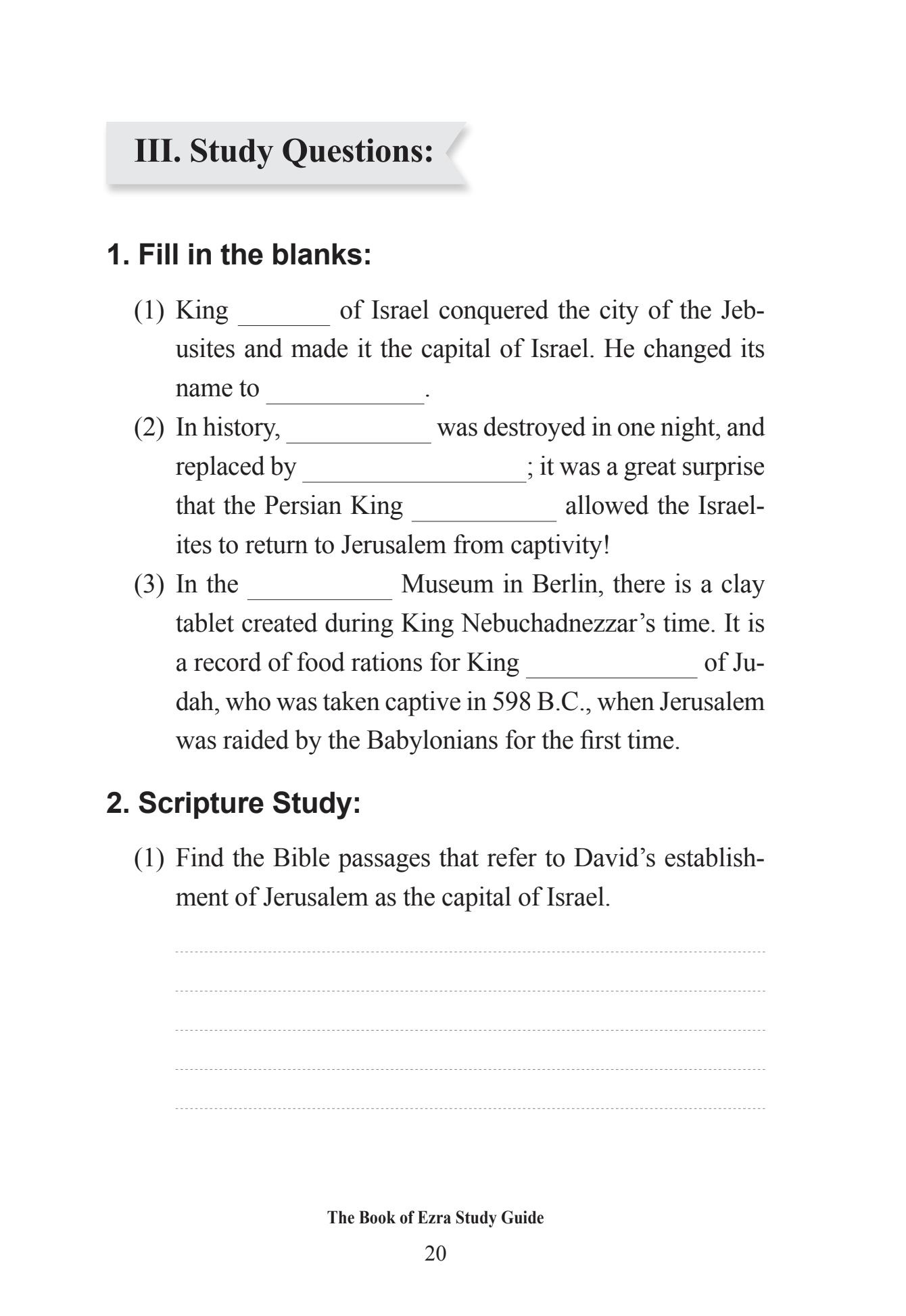 The Book of Ezra English Version Discipleship Bible Study Series