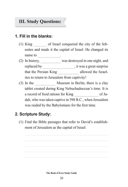 The Book of Ezra English Version Discipleship Bible Study Series